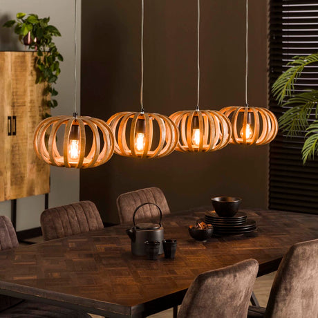 Hanglamp Joss chiQago Massief mango naturel LxBxH 146x41x30 Mangohout Nnb