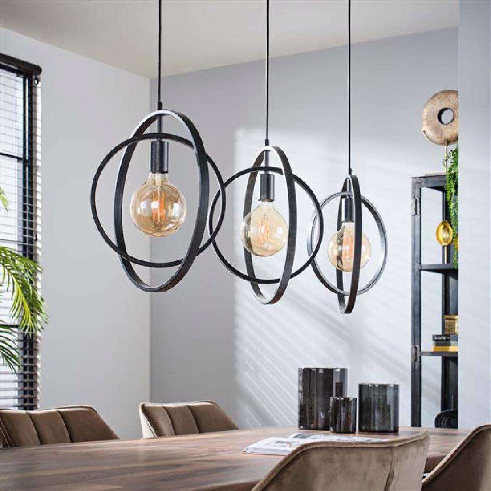 Hanglamp Jago chiQago Charcoal LxBxH 129x46x11 Charcoal Nnb