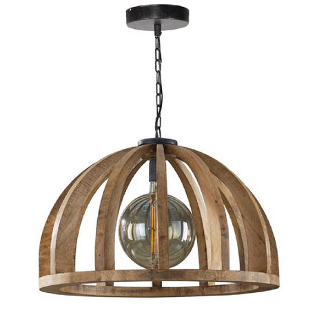 Hanglamp Monty chiQago Massief mango naturel LxBxH 69x69x50 Mangohout Nnb
