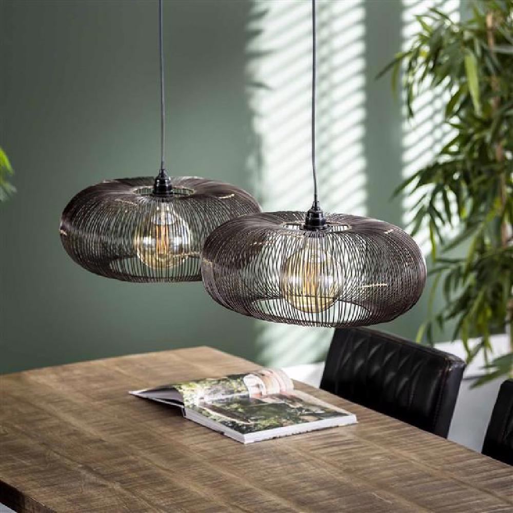 Hanglamp Hurley chiQago Zwart nikkel LxBxH 88x49x29 Zwart nikkel Nnb