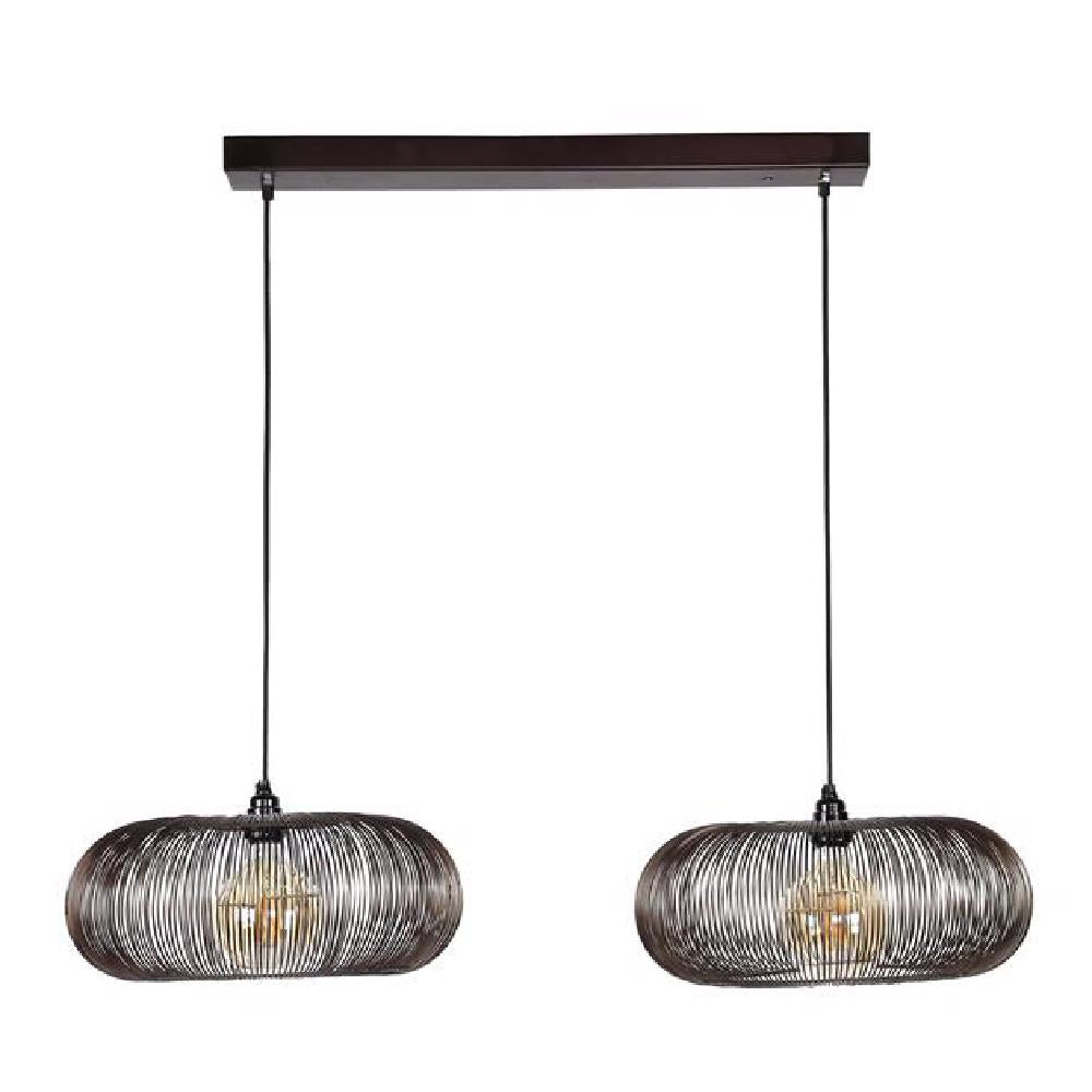 Hanglamp Hurley chiQago Zwart nikkel LxBxH 88x49x29 Zwart nikkel Nnb