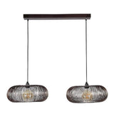 Hanglamp Hurley chiQago Zwart nikkel LxBxH 88x49x29 Zwart nikkel Nnb