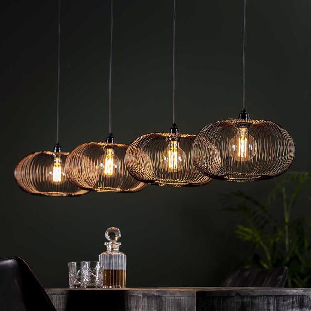 Hanglamp Hurley chiQago Zwart nikkel LxBxH 152x40x28 Zwart nikkel Nnb