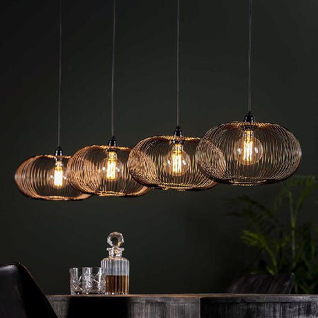Hanglamp Hurley chiQago Zwart nikkel LxBxH 152x40x28 Zwart nikkel Nnb